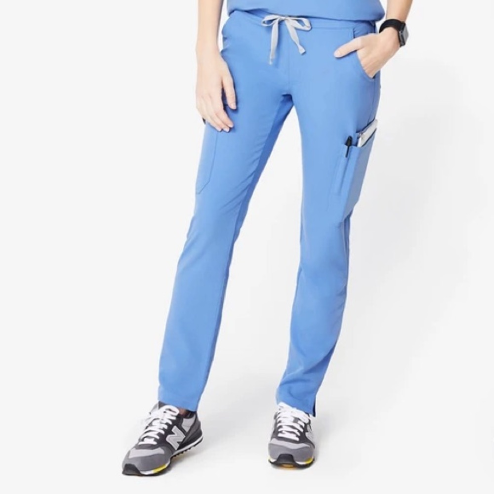 Tall yola skinny scrub pants in ceil blue